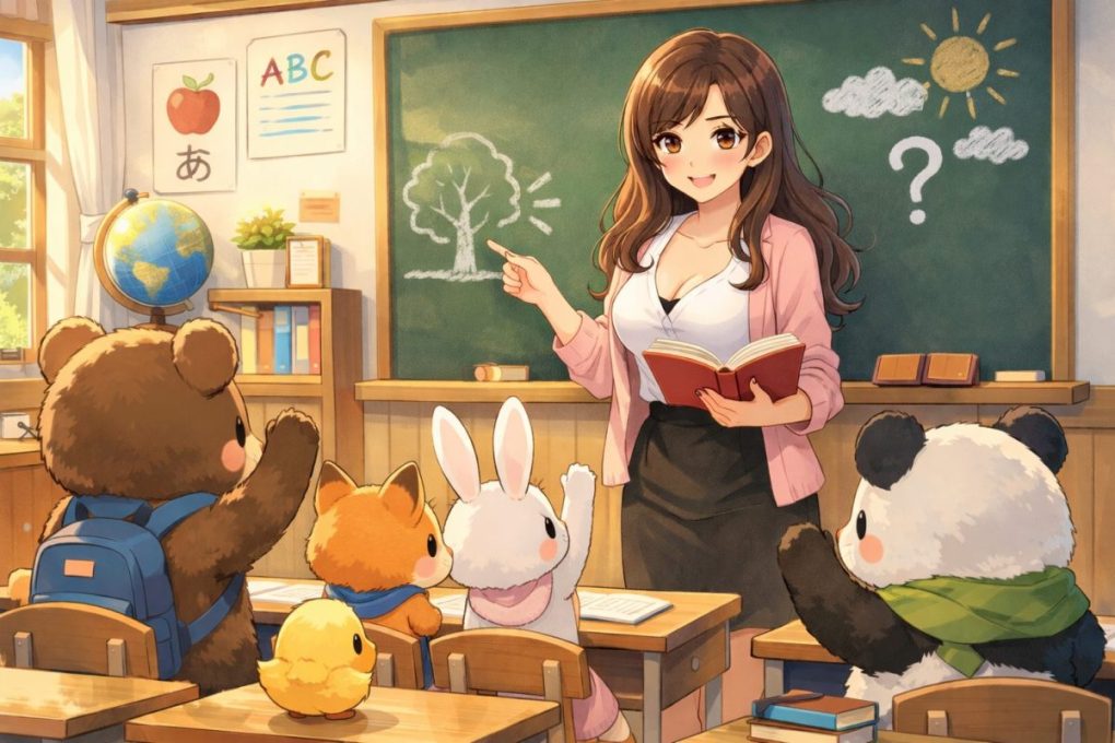 質問のイメージ画像をアニメ風にしました。